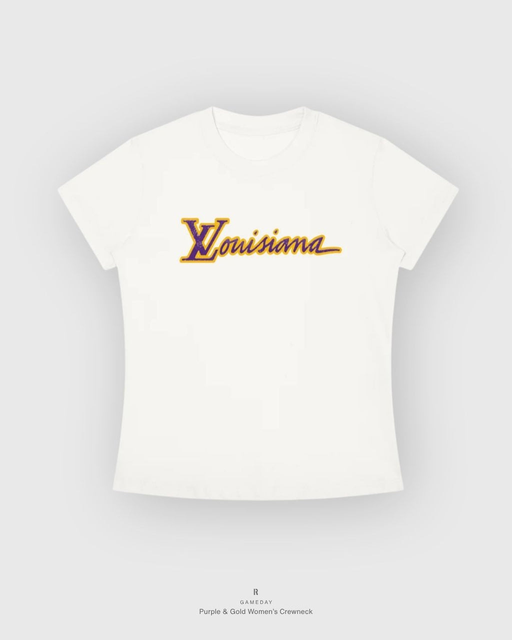 Purple & Gold W Crewneck
