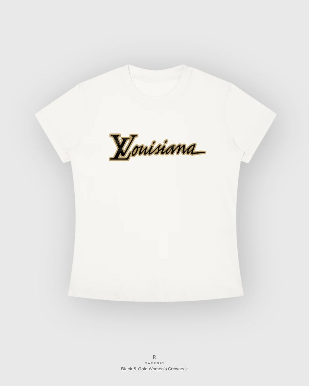 Black & Gold W Crewneck