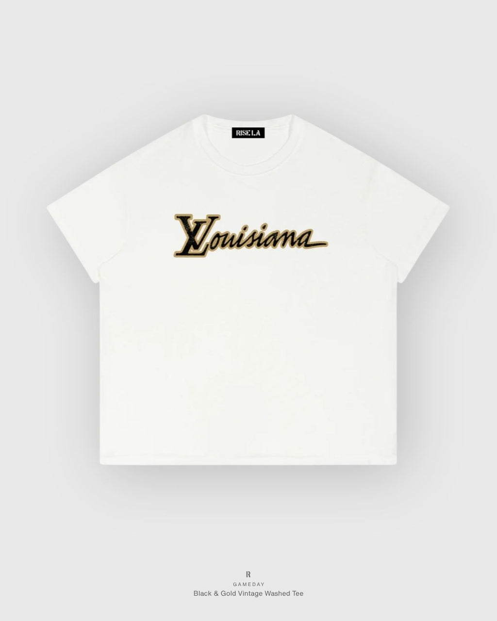 Black & Gold Vintage Washed