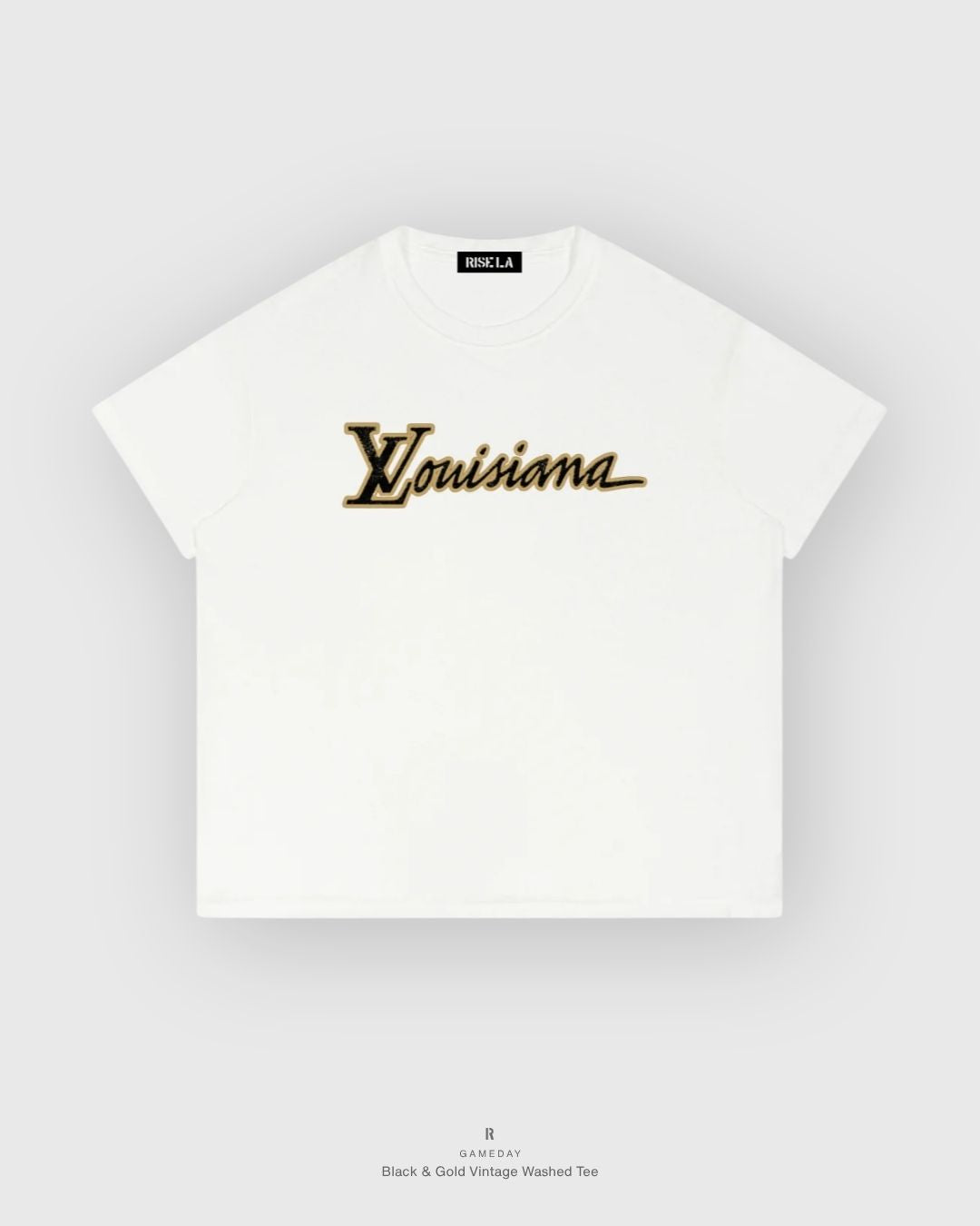 Black & Gold Vintage Washed