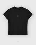 Womens Crewneck Logo Tee Black