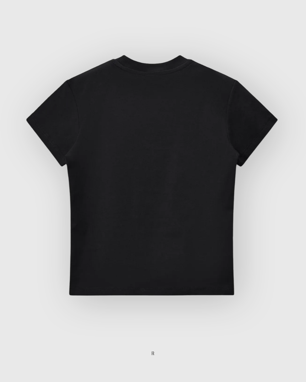 Womens Crewneck Logo Tee Black