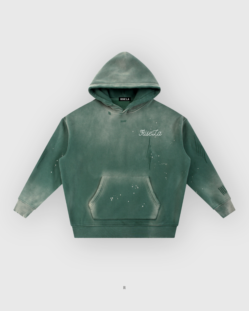 Frayed Hoodie Green