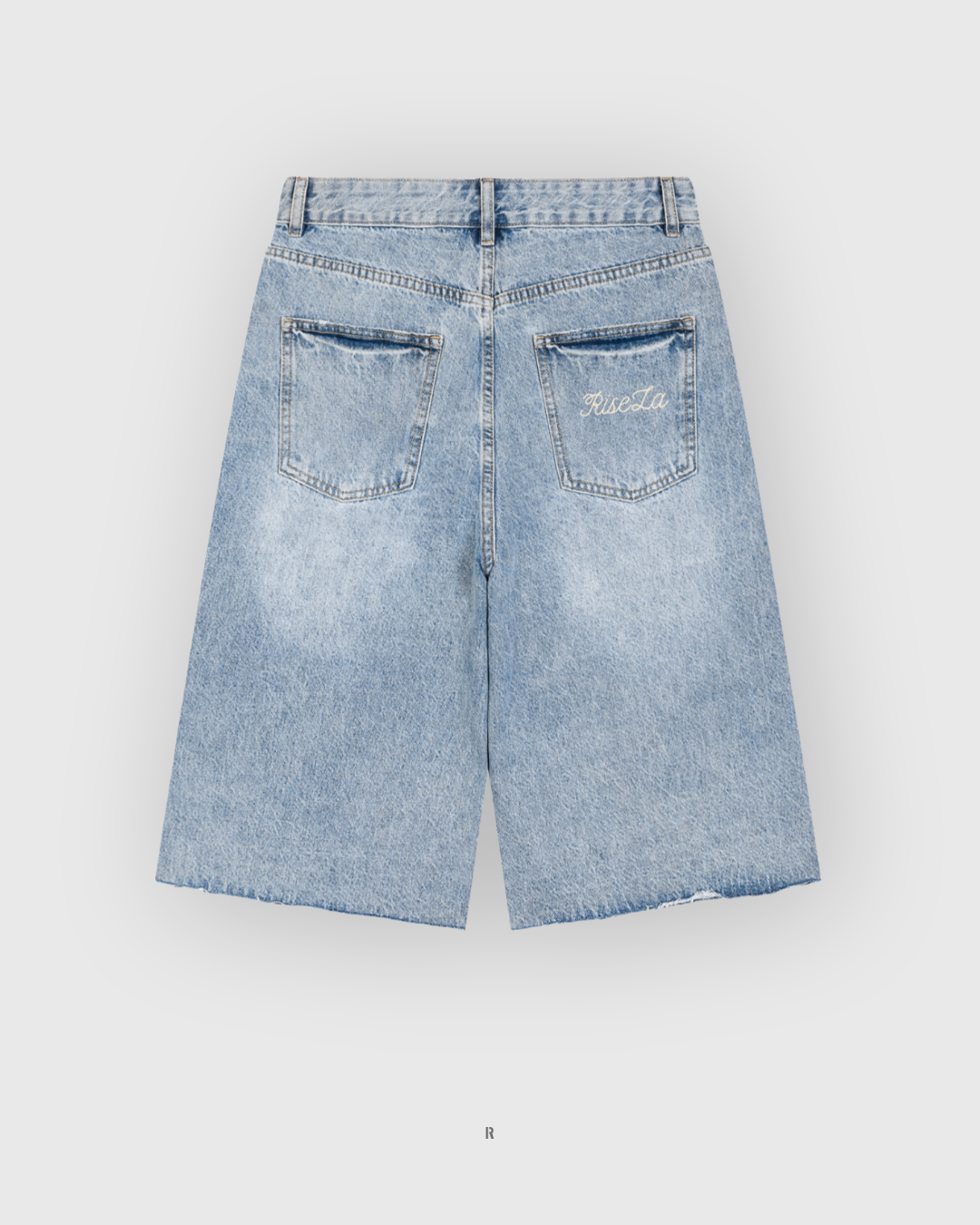 Unisex Vintage Wide Leg Denim Shorts