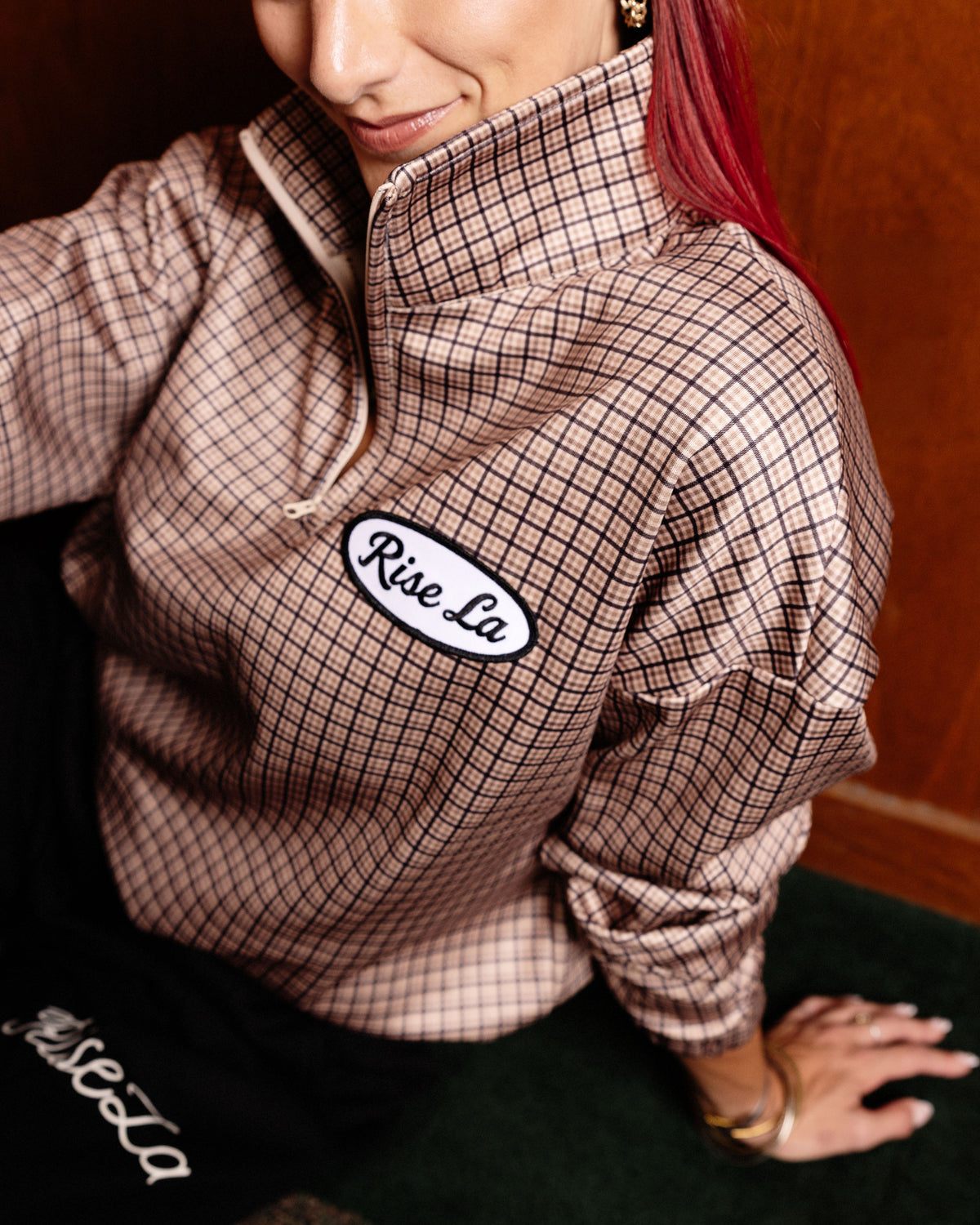 Plaid Quarter-zip