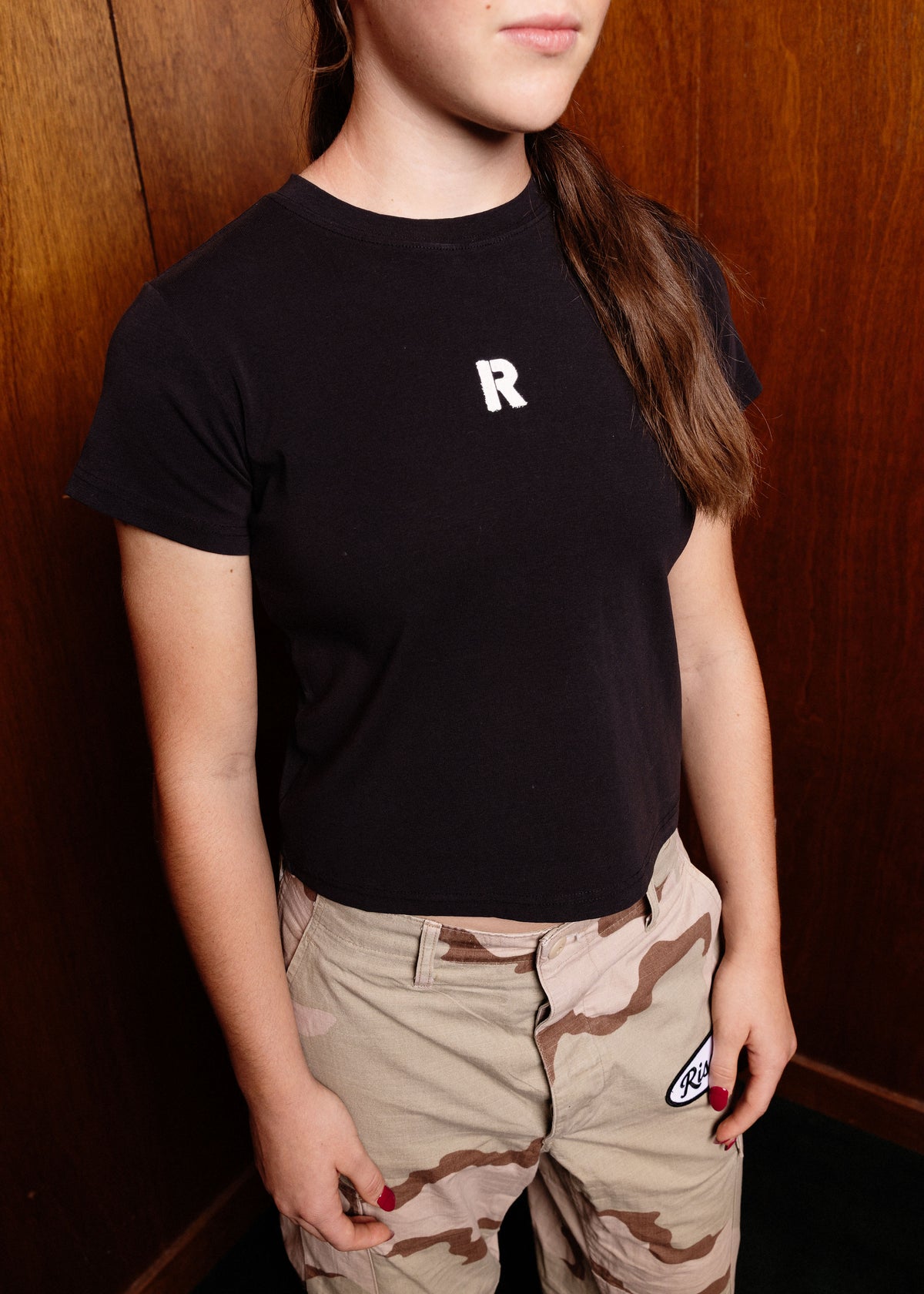 Womens Crewneck Tee Vintage Wash