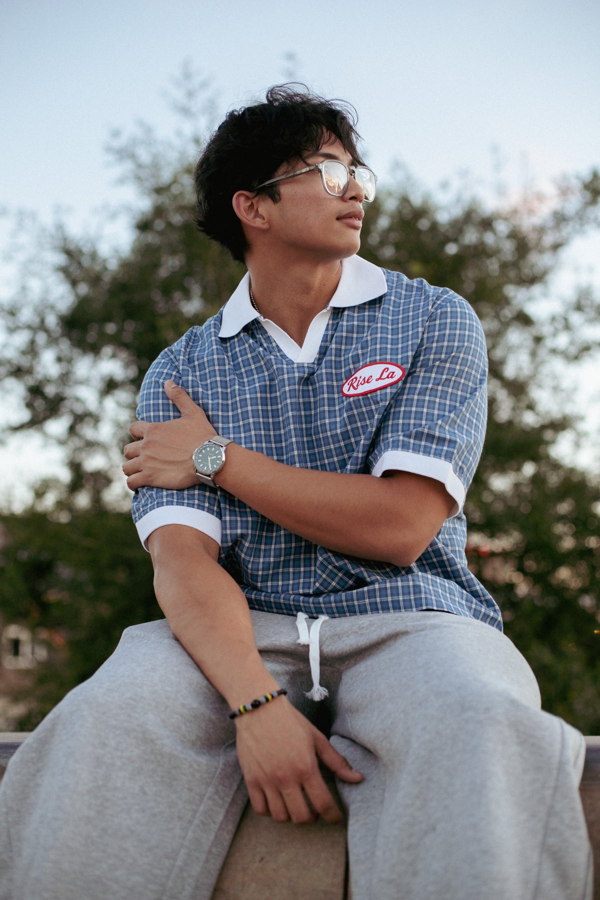 Plaid Pullover Tee